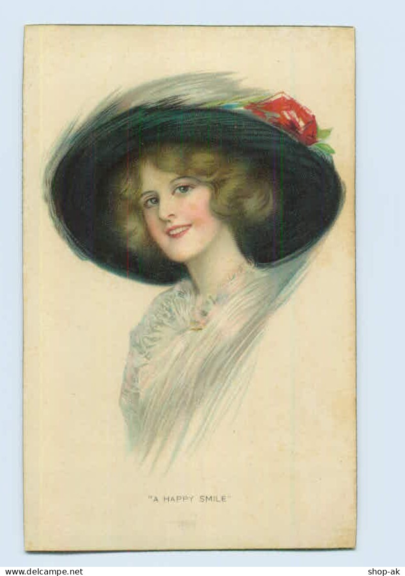 X1N88/ A Happy Smile - Hübsche Frau Mit - Litho Künstler AK Ca.1910 - Mailick, Alfred