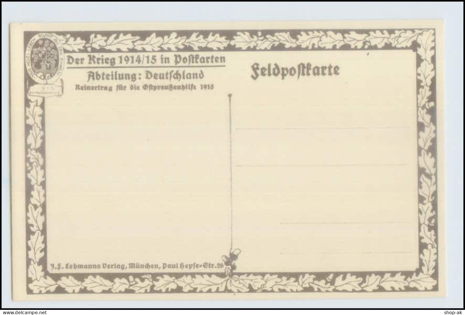 W6C53/ Oberehnheim Im Elsass AK Krieg 1914/15 Ostpreußenhilfe - Elsass