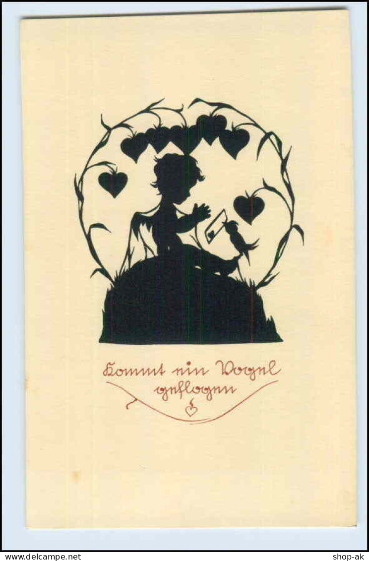 W6E70/ Boldt Kaiser-Karte Schattenbild AK Amor Und Vogel 1940 - Mailick, Alfred