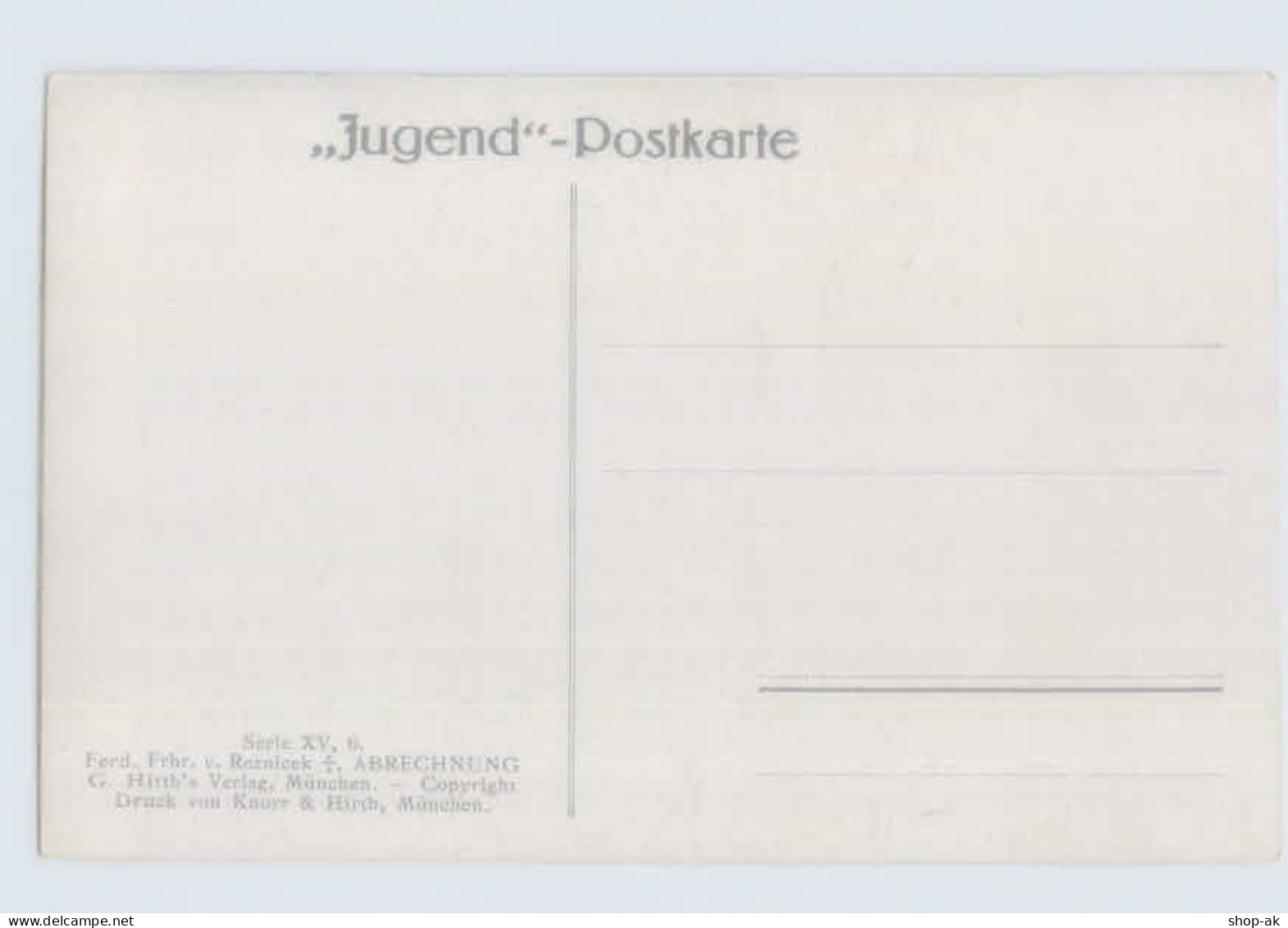 K284/ Jugend-Postkarte AK Von Reznicek  "Abrechnung" Ca.1914 - Mailick, Alfred