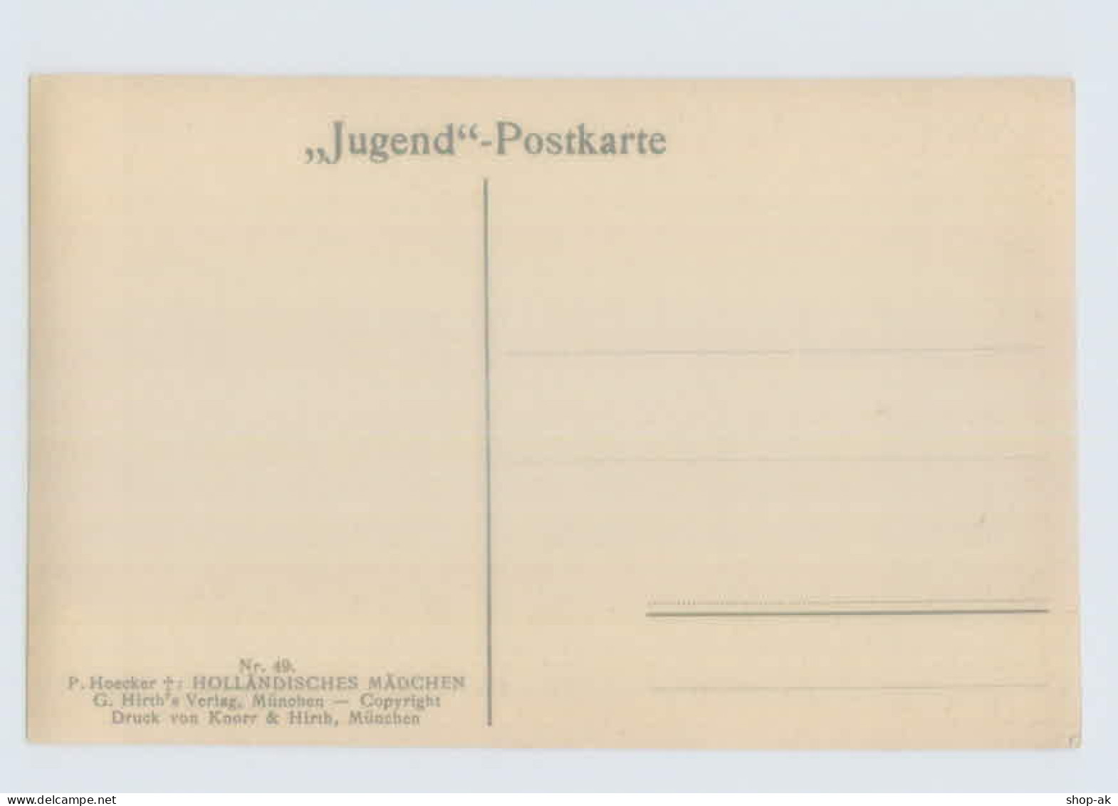 K280/ Jugend-Postkarte AK Von P. Hoecker  Holländische Mädchen Ca.1912 - Mailick, Alfred