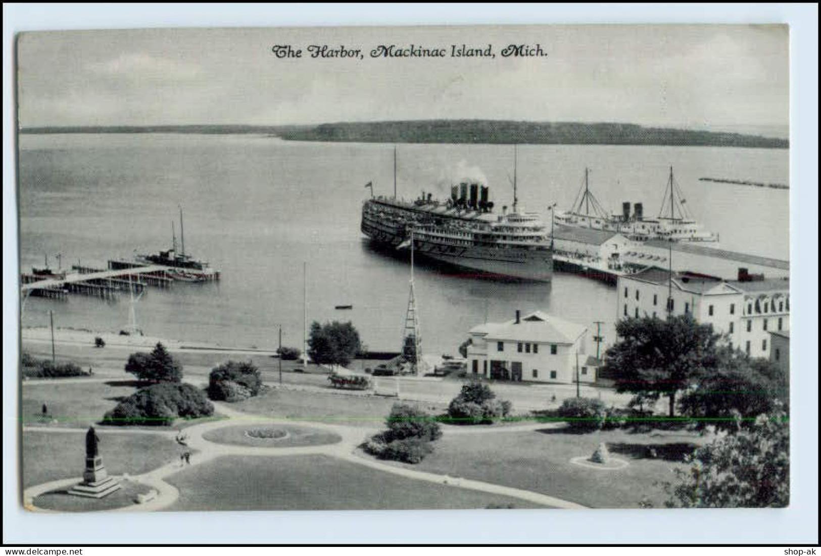 W5J29/ USA Mackinac Island The Harbor 1943 AK - Autres & Non Classés