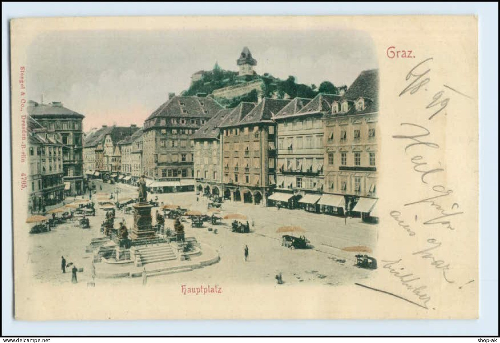 W5M52/ Graz Hauptplatz AK 1899 - Other & Unclassified