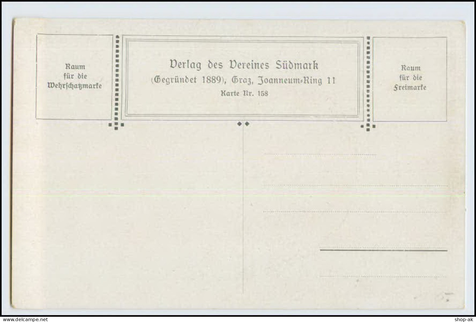 W5H03/ Fr. Schiller AK Verlag Des Vereines Südmark Ca.1912 - Other & Unclassified