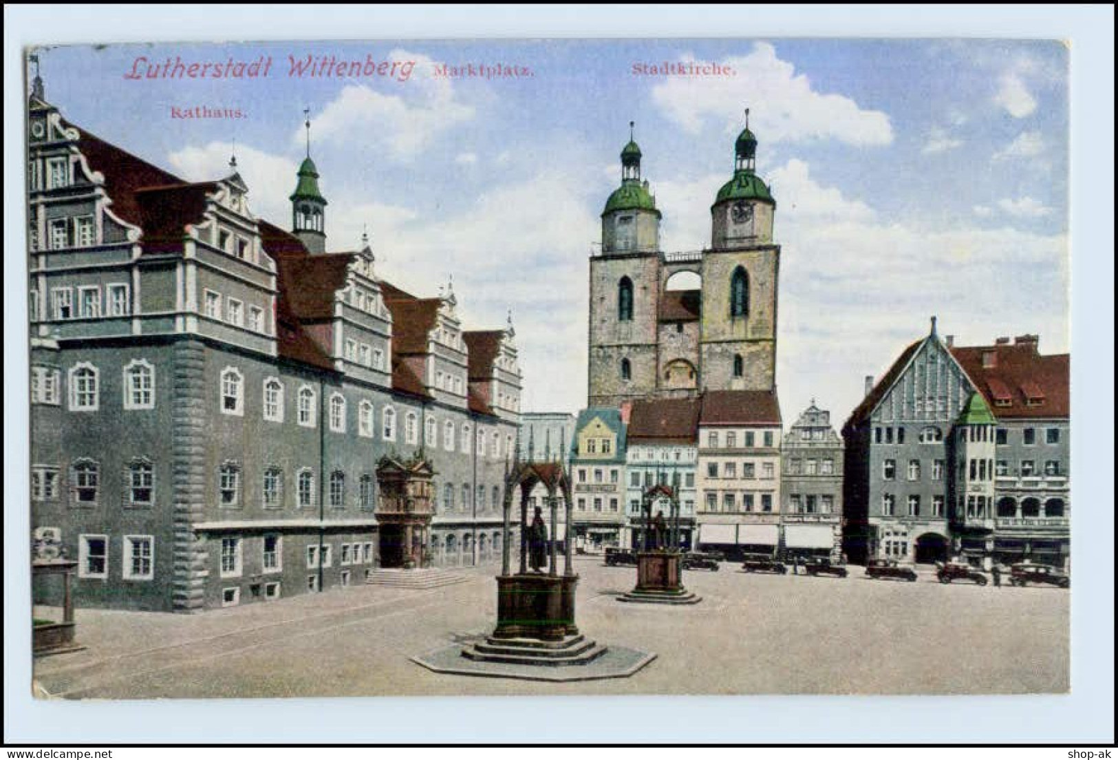 W5C27/ Lutherstadt Wittenberg AK Rathaus Markt 1929 - Altri & Non Classificati