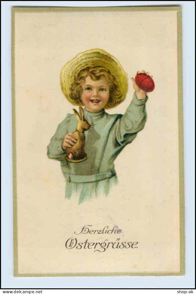 W4X42/ Ostern Kind Mit Osterei Litho AK Ca.1912 - Easter