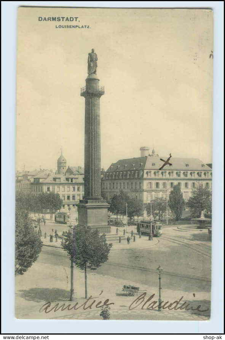 W4M88/ Darmstadt Louisenplatz 1908 AK - Autres & Non Classés