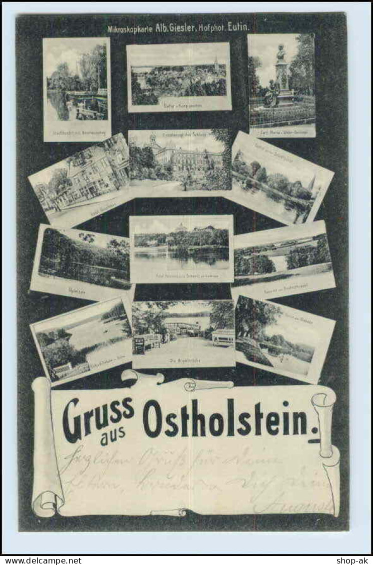 W3P82/ Mikroskopkarte Gruß Aus Ostholstein AK 1904 - Autres & Non Classés