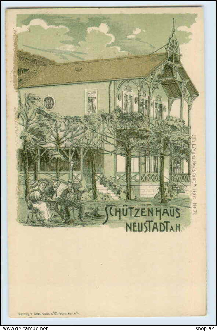 W2W03 / Schützenhaus In Neustadt An Der Haardt / Weinstraße Litho AK Ca.1900 - Autres & Non Classés