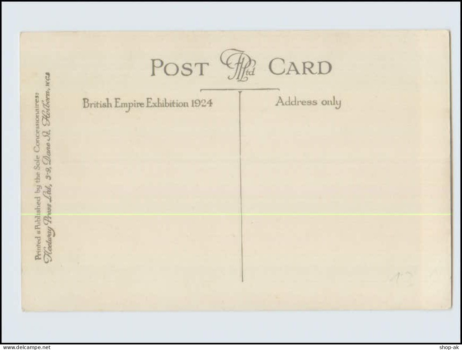 W2J81/ London British Empire Exhibition 1924 Amusement Park AK Ausstellung - Autres & Non Classés