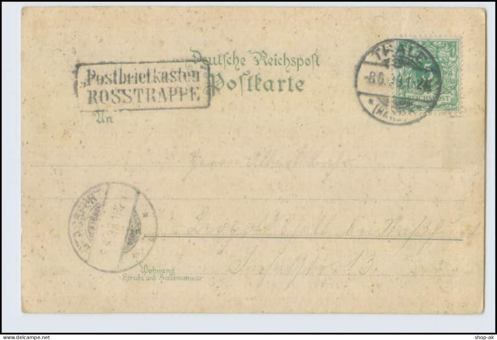 W2E74/ Thale Gruß Von Der Rosstrappe Litho AK Stempel: Postbriefkasten ...  1898 - Altri & Non Classificati