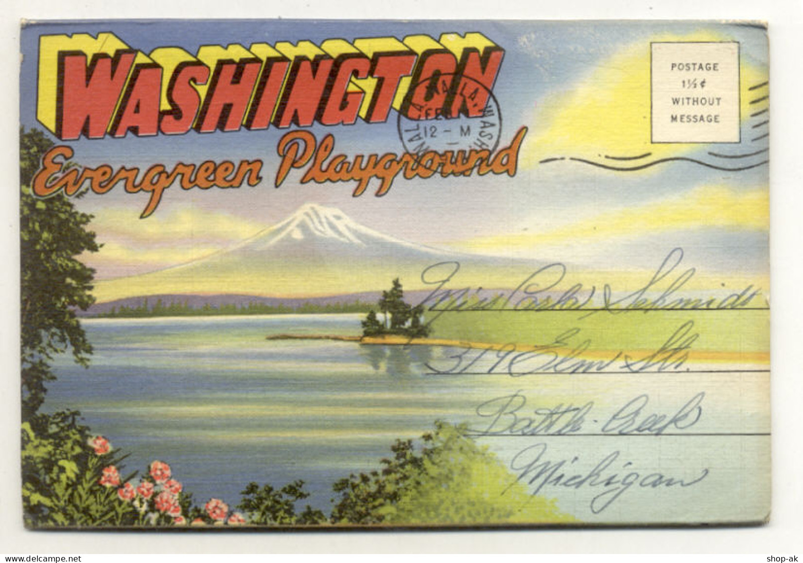 W1T76/ Washington  USA Leporello Souvenir De Folder 18 Bilder 1944 - Andere & Zonder Classificatie