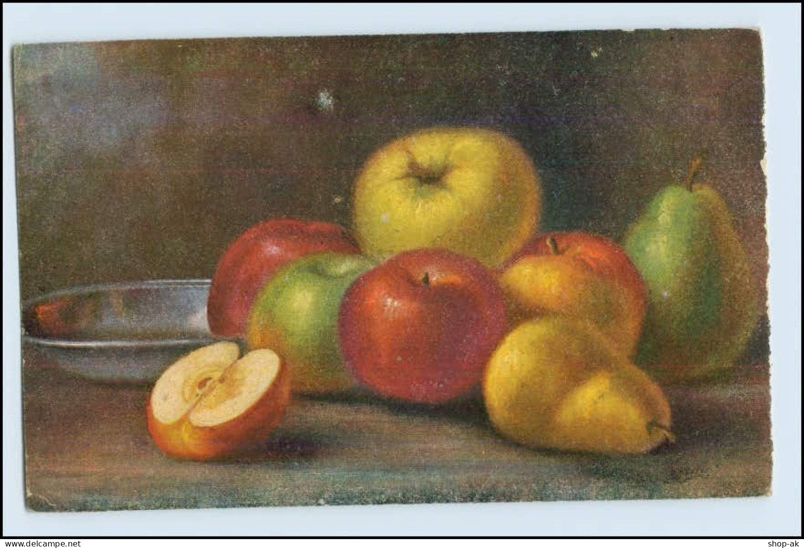 W1D57/ Stilleben Obst Äpfel Und Birnen AK - Paintings