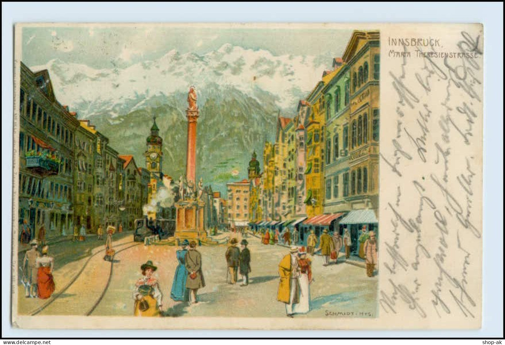 W1C47/ Tirol Innsbruck Maria Theresienstraße 1901 Litho AK - Otros & Sin Clasificación