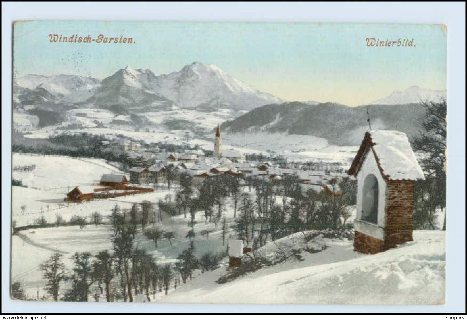 W1C11/ Oberösterreich Windisch-Garsten Winterbild 1908 AK - Andere & Zonder Classificatie