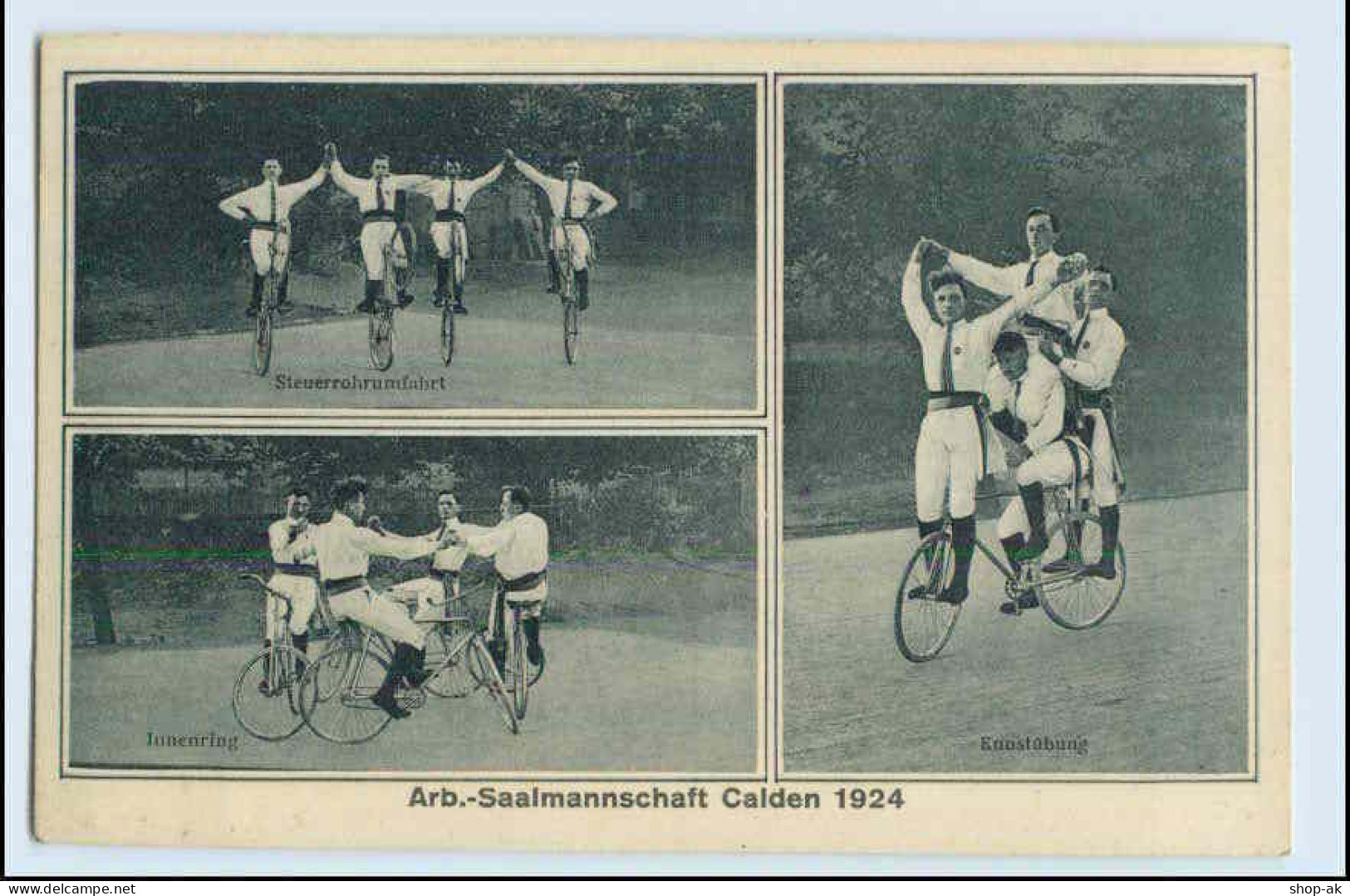 W0Q05/ Calden  Kassel Fahrrad-Artisten Kunstradfahrer ArbSaalmannschaft 1924  AK - Otros & Sin Clasificación