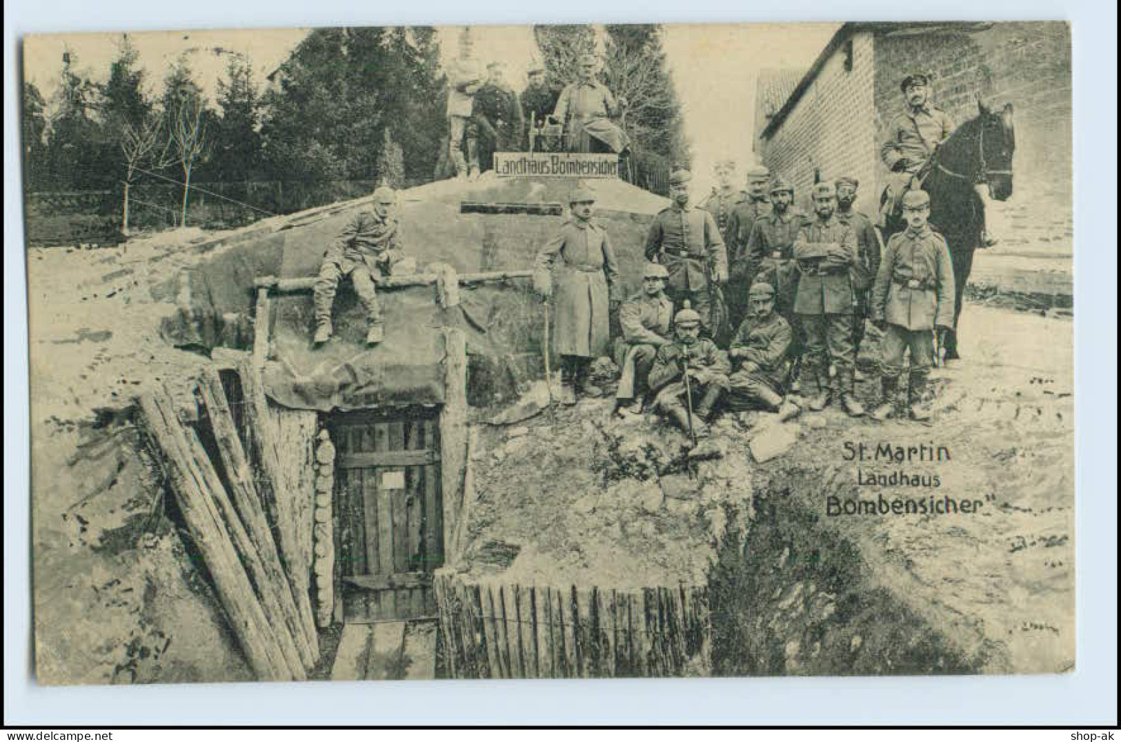 W0A31/ St. Martin Landhaus Bombensicher 1. Weltkrieg AK 1916 - Guerra 1914-18