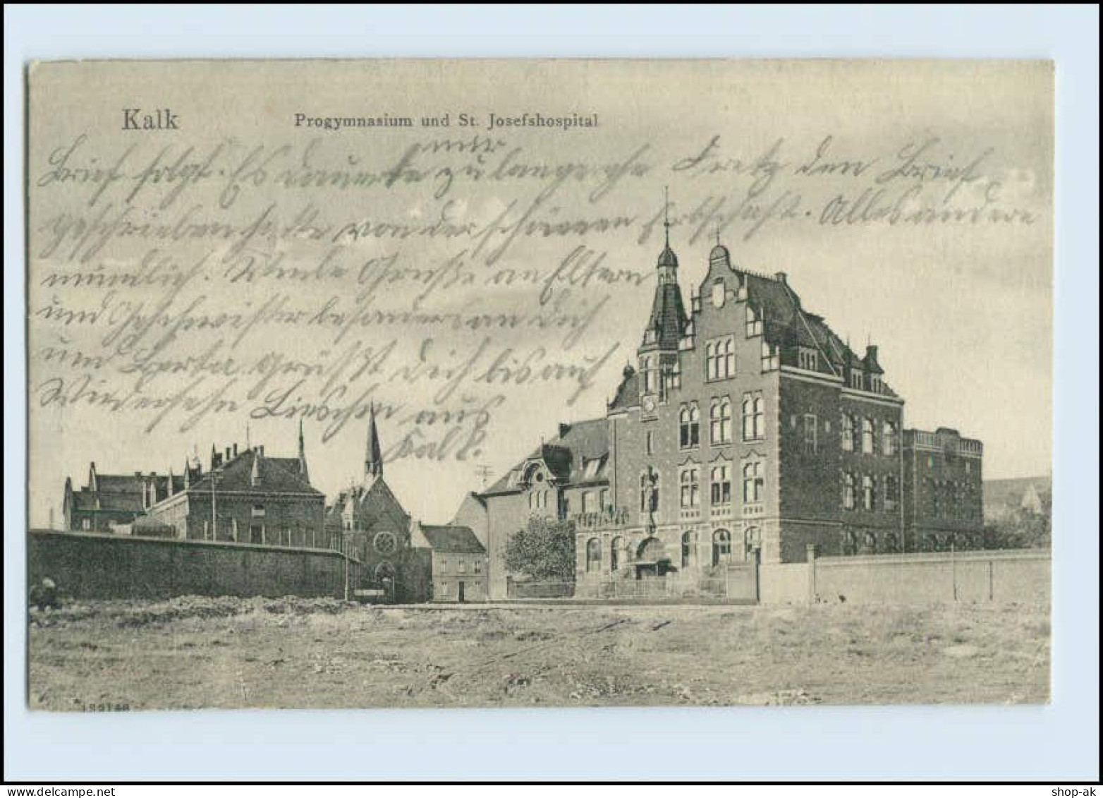 P3M03/ Köln Kalk Progymnasium + St. Josefshospital AK 1912 - Koeln