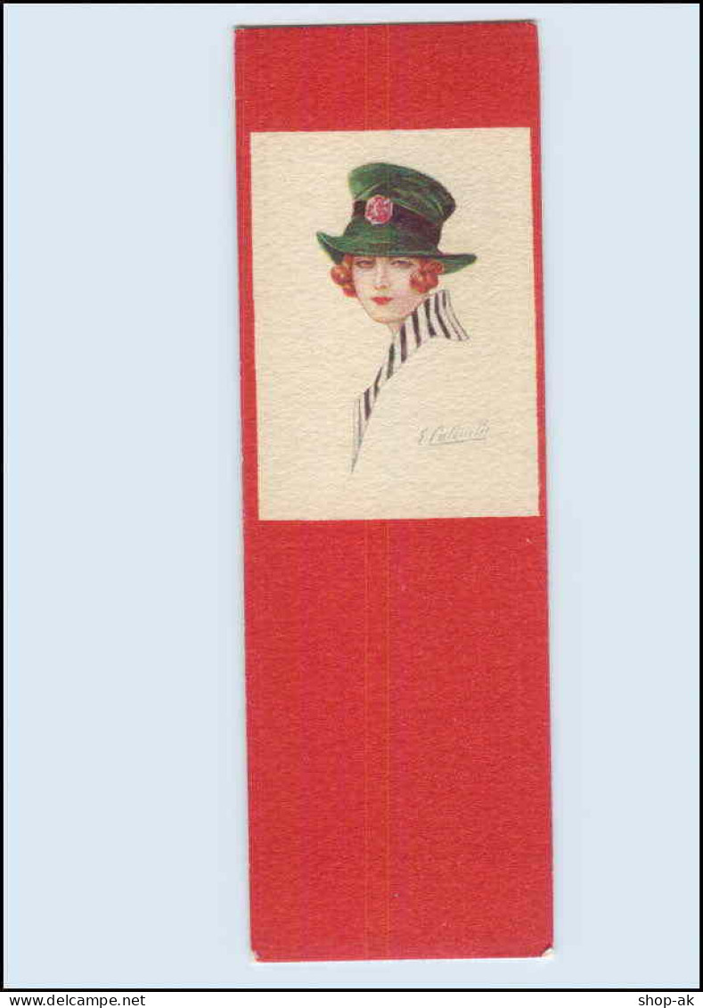 P3M20/ Colombo Künstler AK Frau Mit Hut  Italien Format 14 X 4,5 Cm Ca. 1920 - Mailick, Alfred