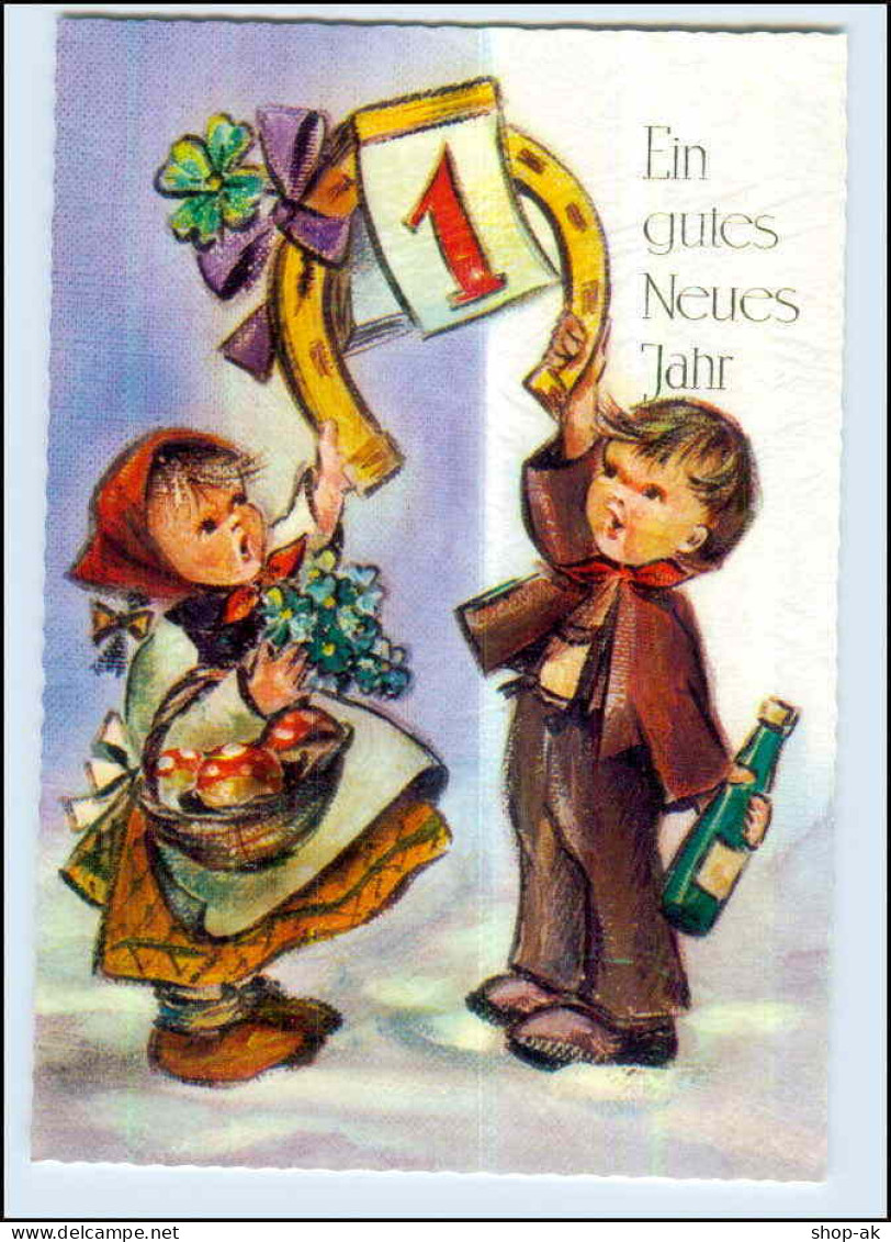 P3F04/ Neujahr Kinder Hufeisen AK Ca.1965 - New Year