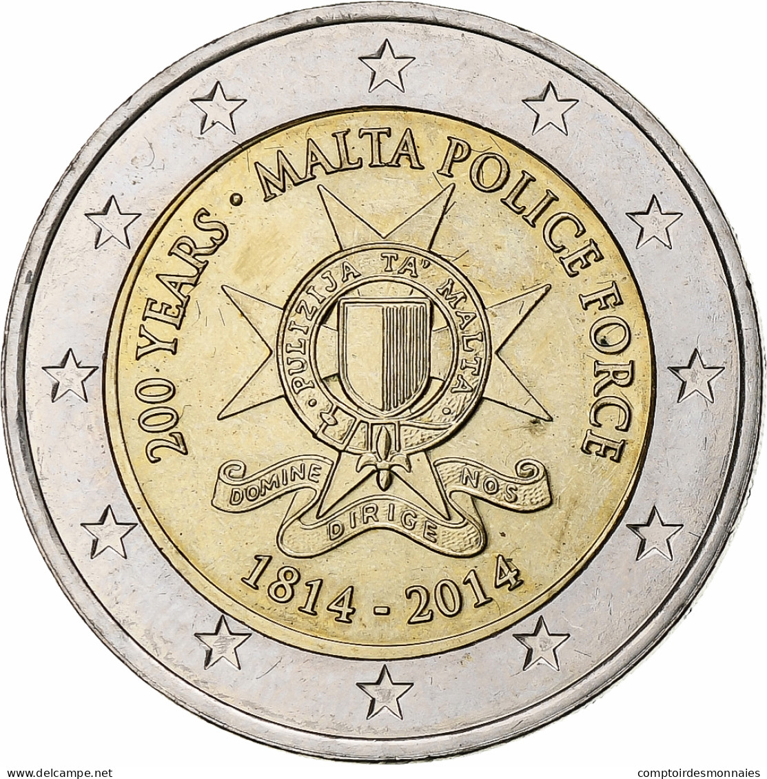 Malte, 2 Euro, Malta Police Force, 2014, Utrecht, Bimétallique, SPL - Malte