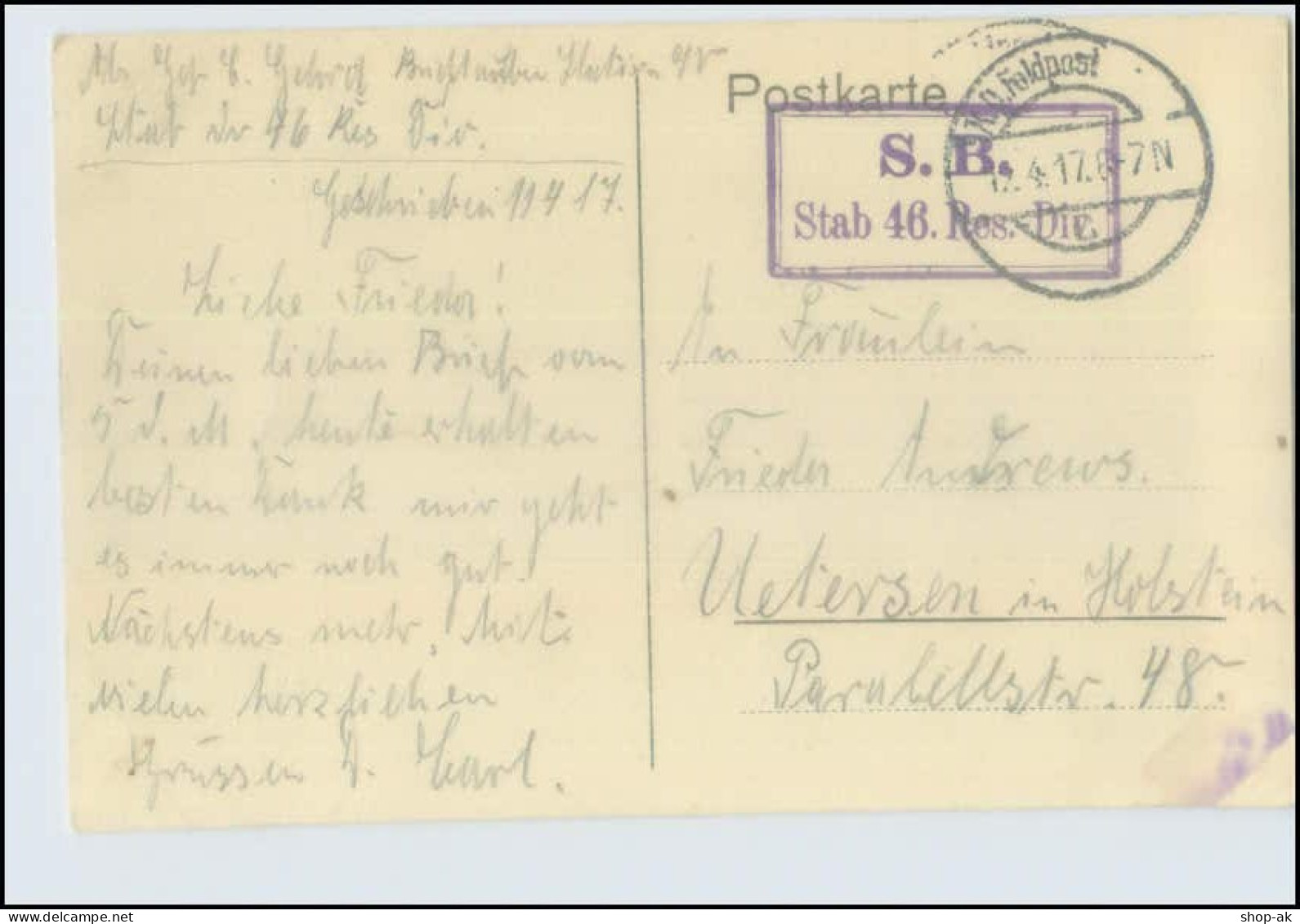 P2S76/ Coucy-le-Chateau - Rathaus AK 1. Weltkrieg 1917 - Sonstige & Ohne Zuordnung