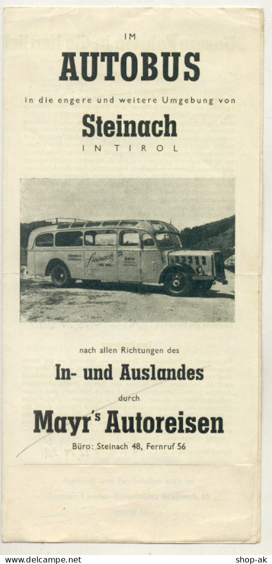 C509/ Im Autobus Von Steinach In Tirol Faltblatt Mayr`s Autoreisen Ca.1955 - Andere & Zonder Classificatie