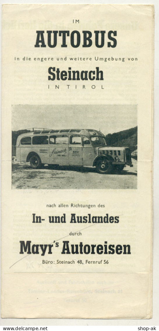 C509/ Im Autobus Von Steinach In Tirol Faltblatt Mayr`s Autoreisen Ca.1955 - Sonstige & Ohne Zuordnung