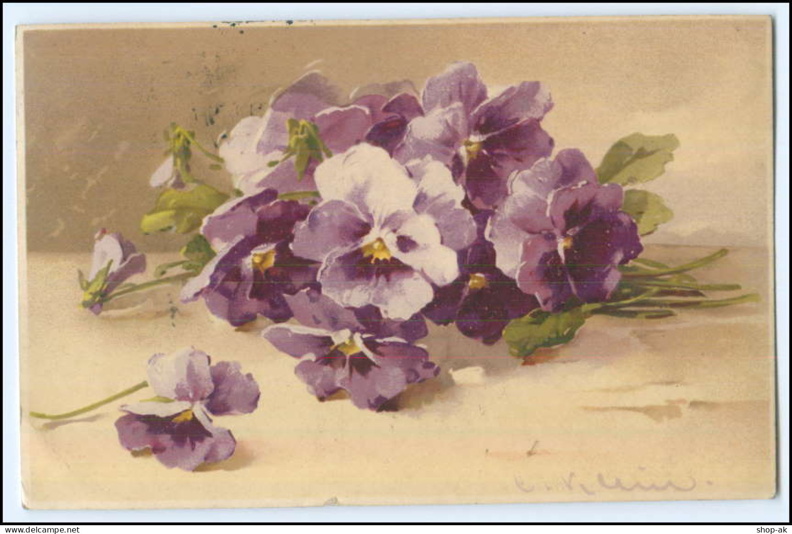 N4116/ C.Klein Blumen Veilchen Meissner & Buch  Litho Ak 1910 - Mailick, Alfred