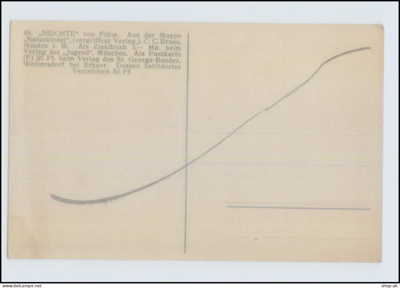 Y388/ Fidus AK Nr. 48 "Beichte"  Ca.1920 - Mailick, Alfred