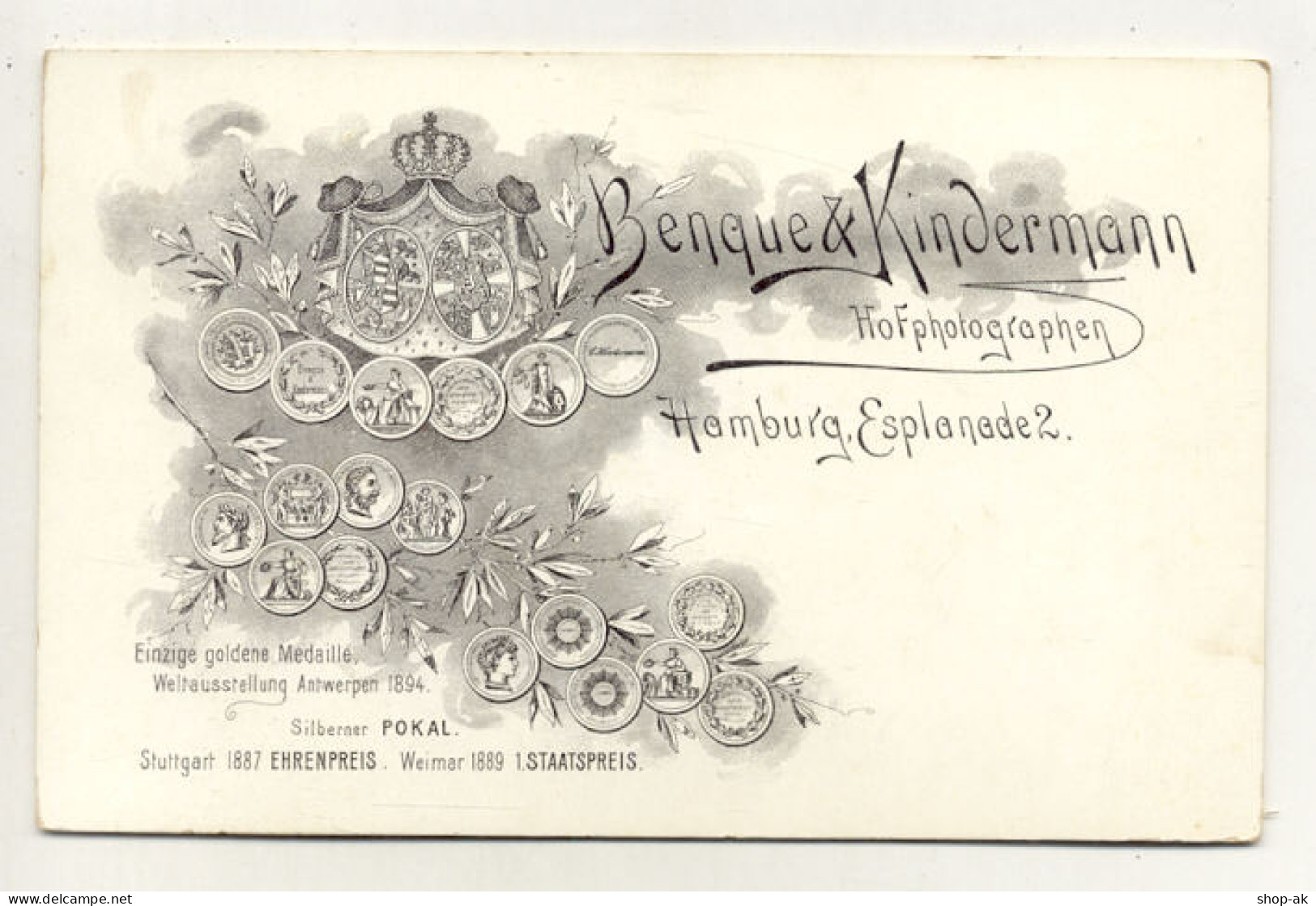 W6M70/ Kabinettfoto Hamburg Senator Fotograf: Benque & Kindermann Ca.1900 - Other & Unclassified