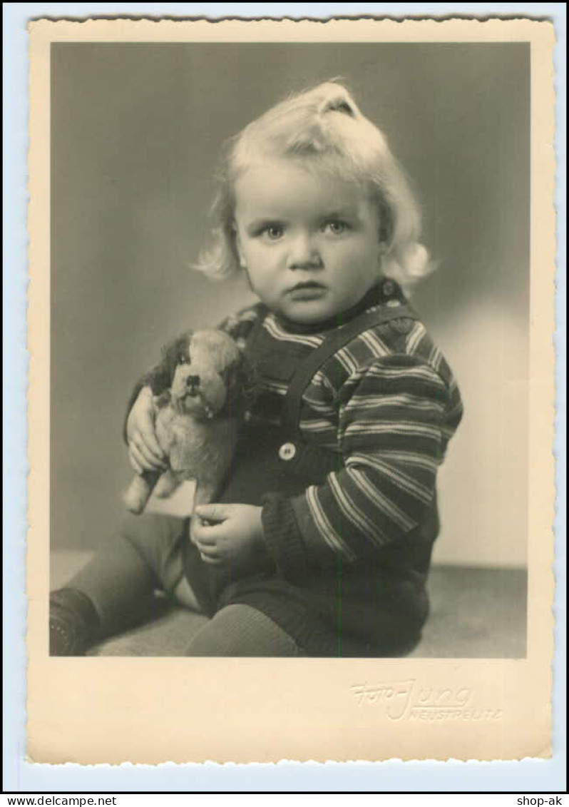 W0E67/ Kleines Mädchen Mit Stofftier Foto Ca.1955 - Autres & Non Classés