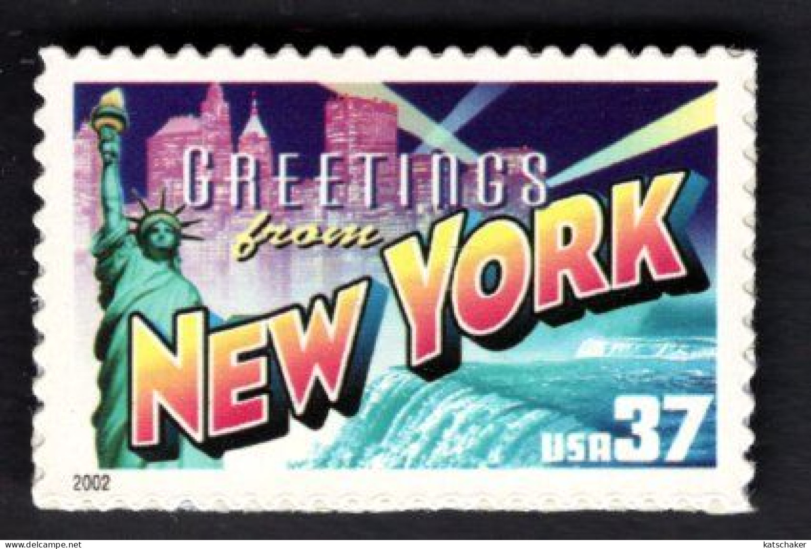 2017245629 2002  SCOTT 3727 (XX) POSTFRIS MINT NEVER HINGED - GREETINGS FROM AMERICA - NEW YORK - Nuevos