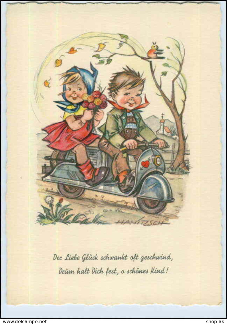 W6X51/ Hanitzsch AK Kinder Fahren Motorroller Ca. 1955 - Other & Unclassified