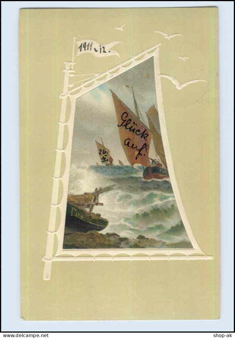 W7B74/ Meissner & Buch Litho Präge AK Segelboote 1911  (b) - Mailick, Alfred