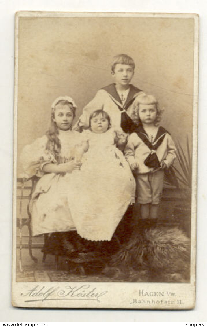 W7G29/ CDV Foto Kinder  Atelier: Kösterl, Hagen Ca.1890 - Sonstige & Ohne Zuordnung
