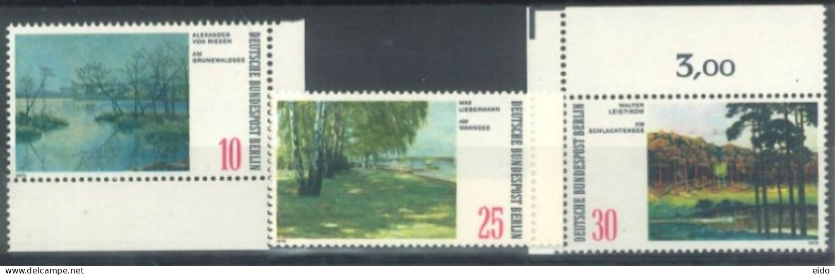 GERMANY - 1972,  NATURE STAMPS COMPLETE SET OF 3, UMM (**).. - Used Stamps