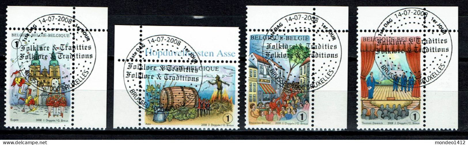 België OBP 3800/3803 - Folklore Traditions - Gebraucht