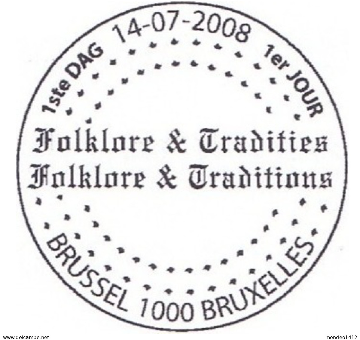 België OBP 3800/3803 - Folklore Traditions - Gebruikt