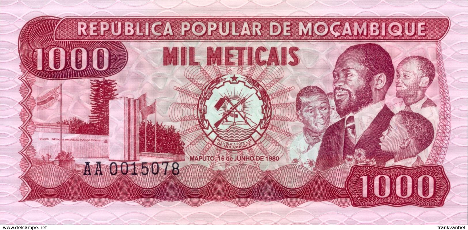 Mozambique P-128 1000 Meticais 1980 UNC - Mozambique