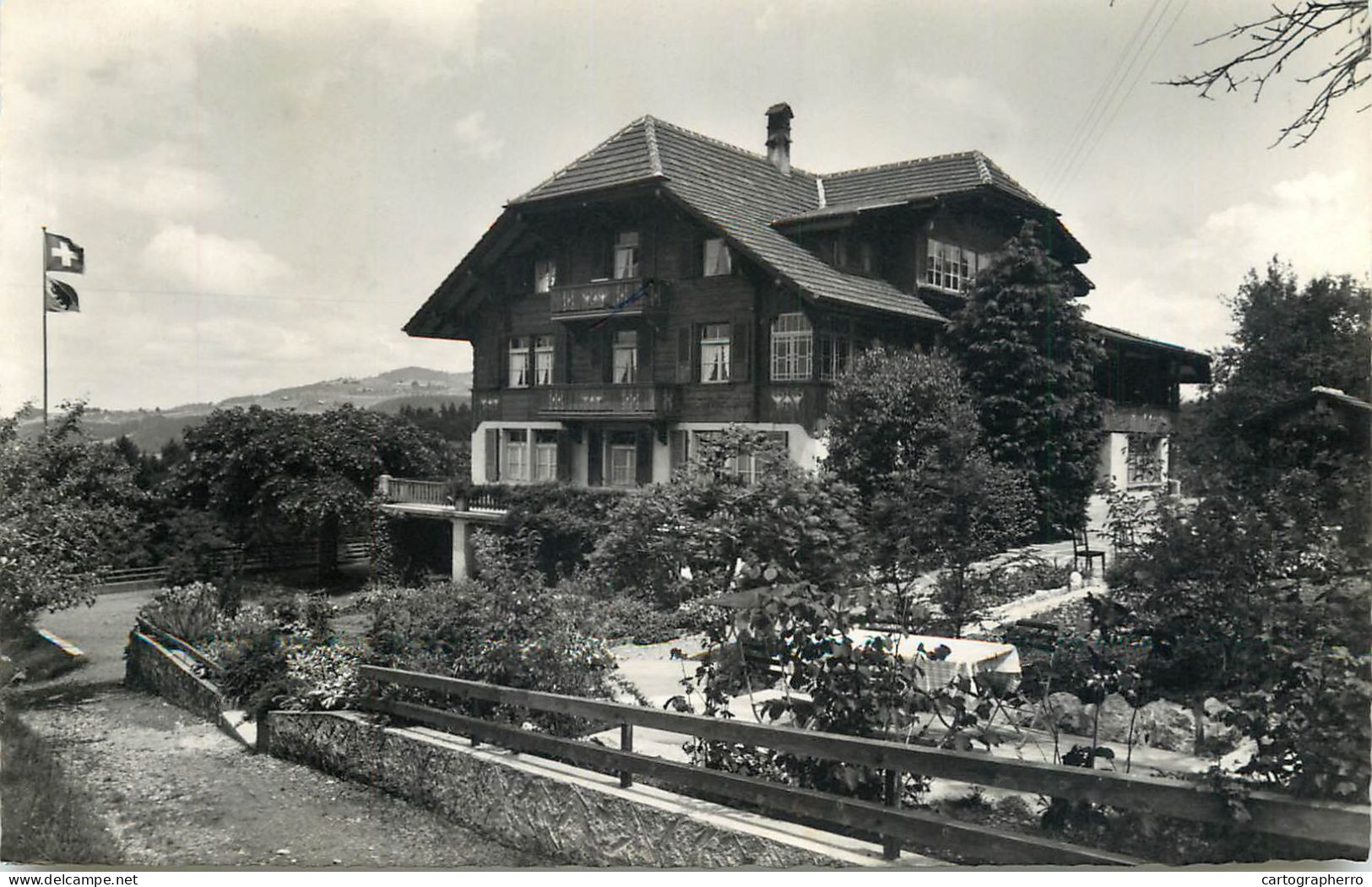 Postcard Switzerland Pension Waldrosli Schwendibach Ob Thunn - Autres & Non Classés