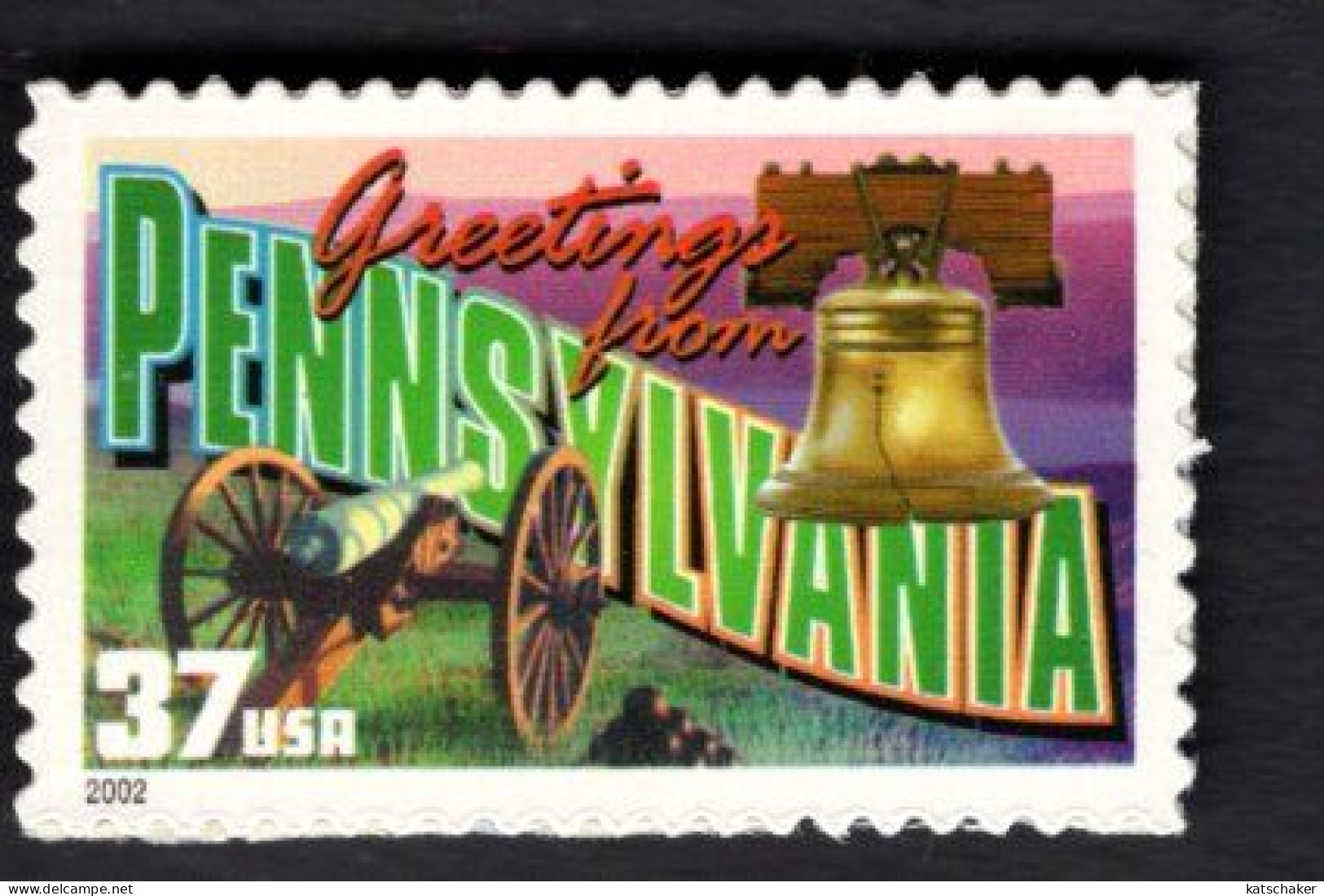 2017246931 2002  SCOTT 3733 (XX) POSTFRIS MINT NEVER HINGED - GREETINGS FROM AMERICA - PENNSYLVANIA - Unused Stamps