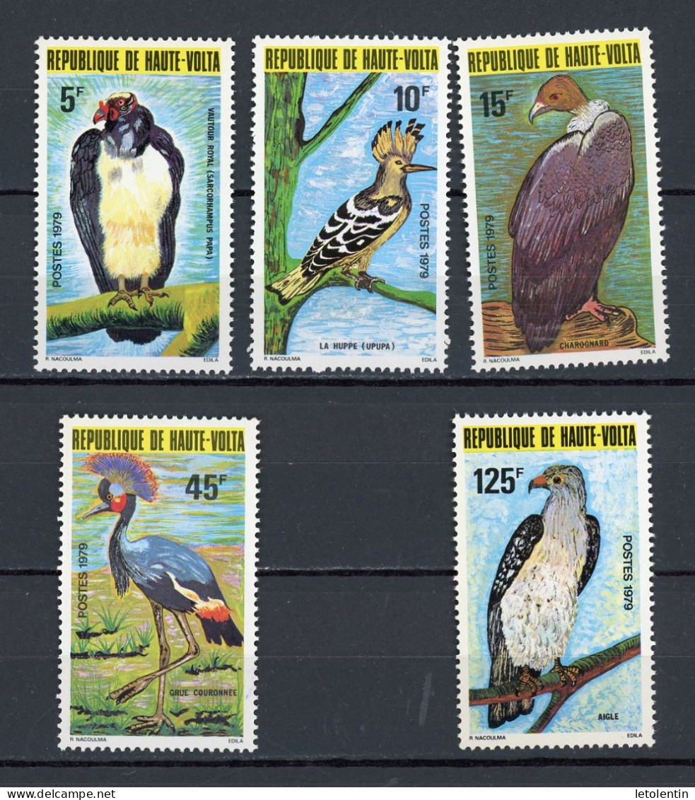 HAUTE-VOLTA : OISEAUX   - Yvert N° 497+498+499+502+503 ** - Upper Volta (1958-1984)