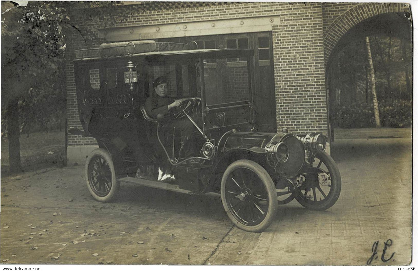 Photo Carte D'une Ancienne Voiture Prise à Cappelen Circulée En 1907 - Passenger Cars