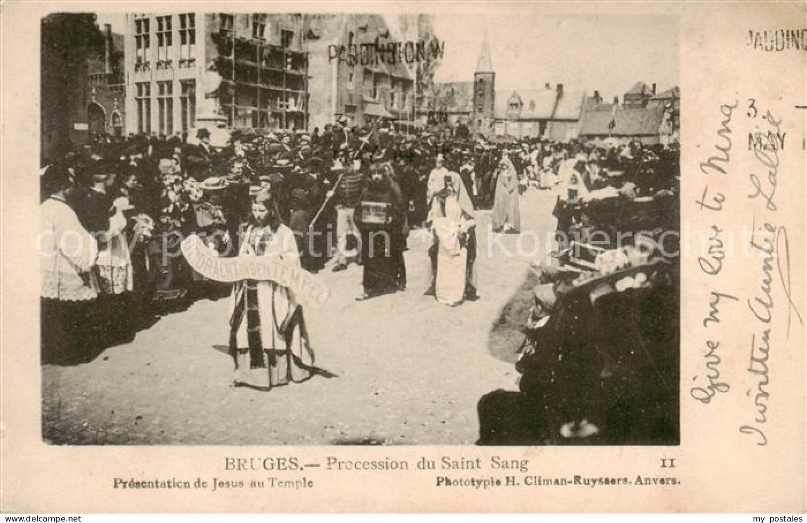 73850774 Bruges Brugge Flandre Procession Du Saint Sang Presentation De Jesus Au - Andere & Zonder Classificatie