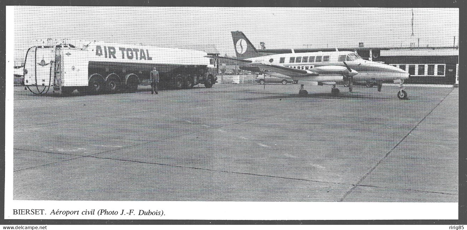 1980  --  BELGIQUE . BIERSET . AEROPORT CIVIL AVION ET CAMION CITERNE . 4B008 - Non Classés