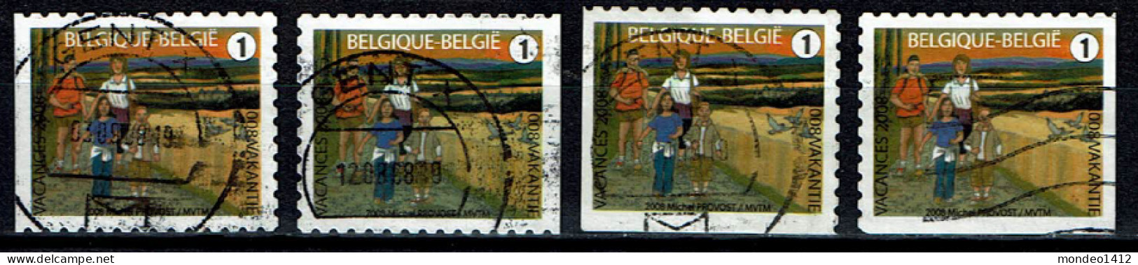 België OBP 3793 - Walking  Self Ahhesive From Booklet - Complete - Used Stamps