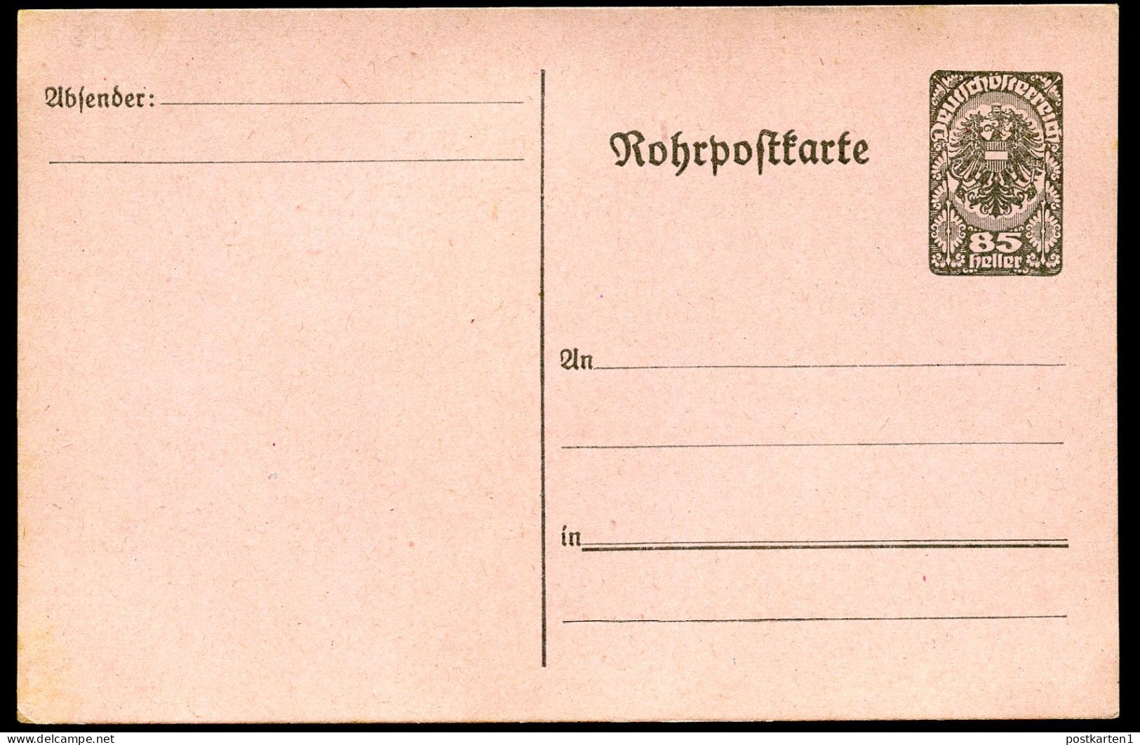 Rohrpost-Postkarte RP33 Postfrisch Feinst 1920 Kat.15,00€ - Postkarten