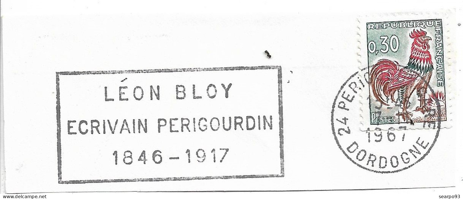 FRANCE. POSTMARK. WRITER LEON BLOY. PERIGUEUX. 1967 - 1961-....