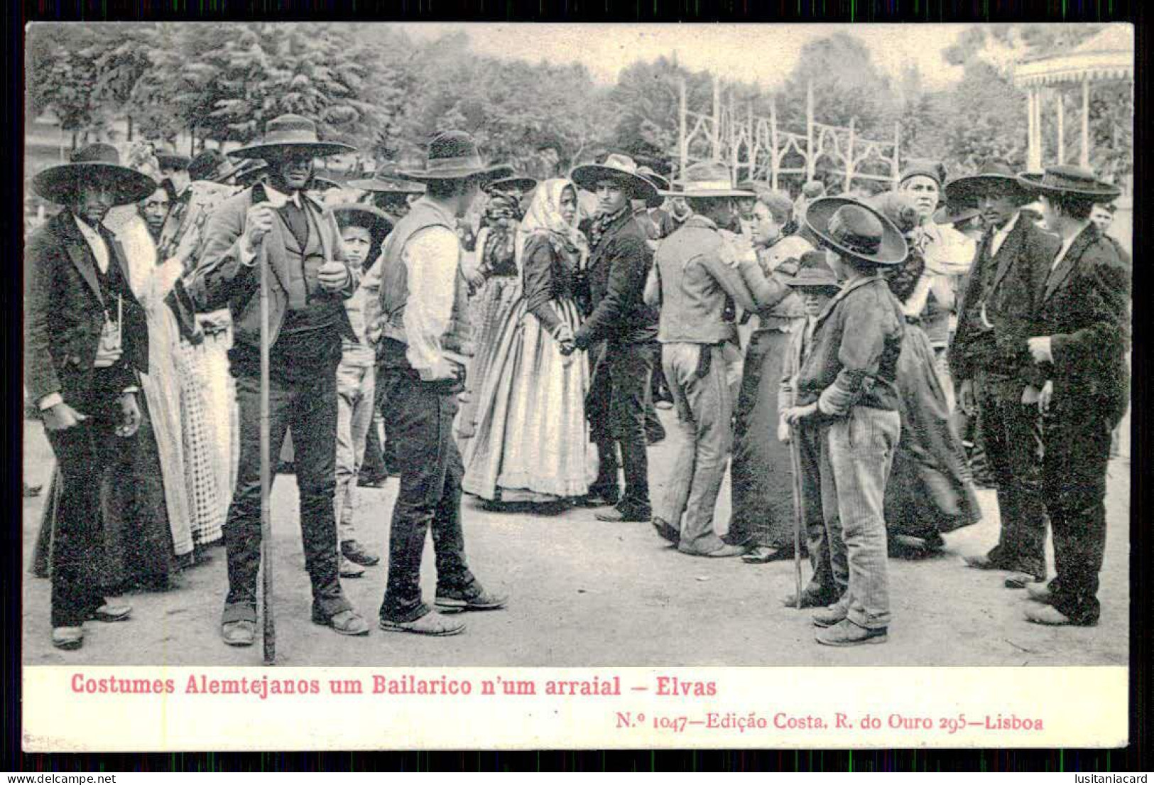 ELVAS - ROMARIAS - Costumes Alemtejanos - Um Bailarico N'um Arraial (RARO)( Ed. Costa Nº 1047)   Carte Postale - Portalegre